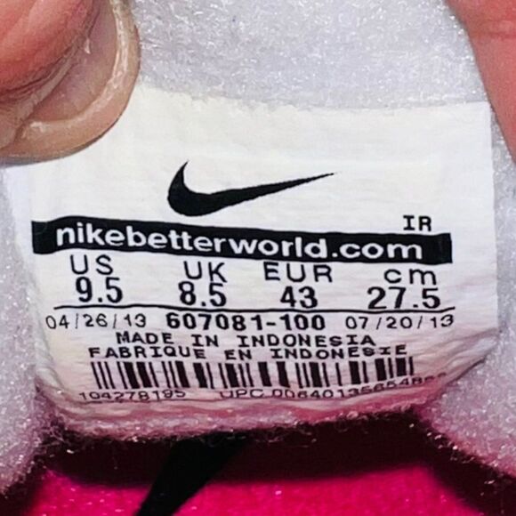 Nike Air Trainer 1 Mid Prm Qs 'Infrared' 607081-100 Men's 9.5 - Picture 10 of 11